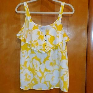 Lemon Yellow Ruffle Cami by Loft